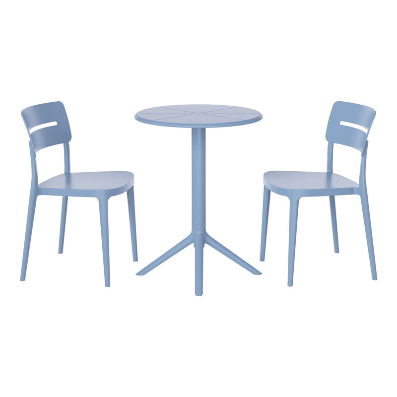 Ensemble repas extérieur 2 personnes, Bleu