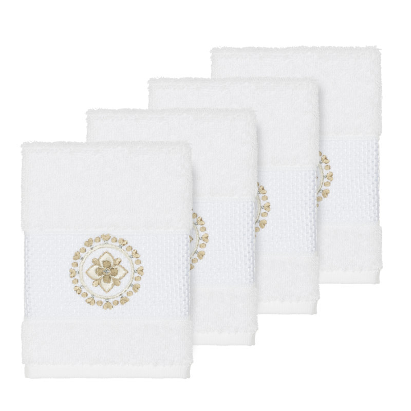 Essuie-mains en coton turc Isabelle, Blanc
