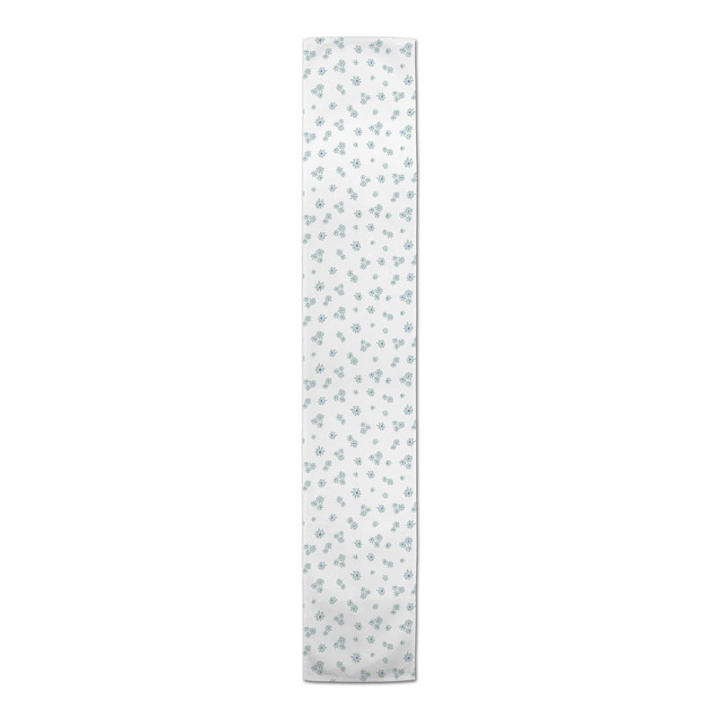 Chemin de table Floral, L 90 po x l 16 po, Bleu