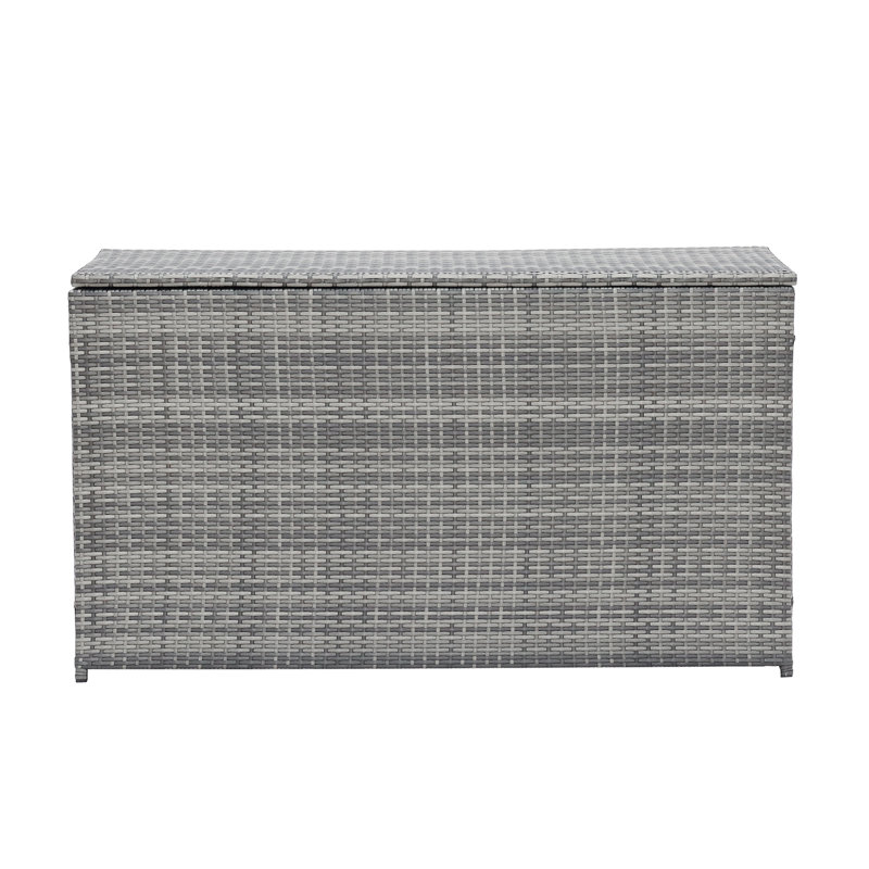 700 L Wicker/Rattan Storage Deck  Box for Patio or Garden Storage, Grey