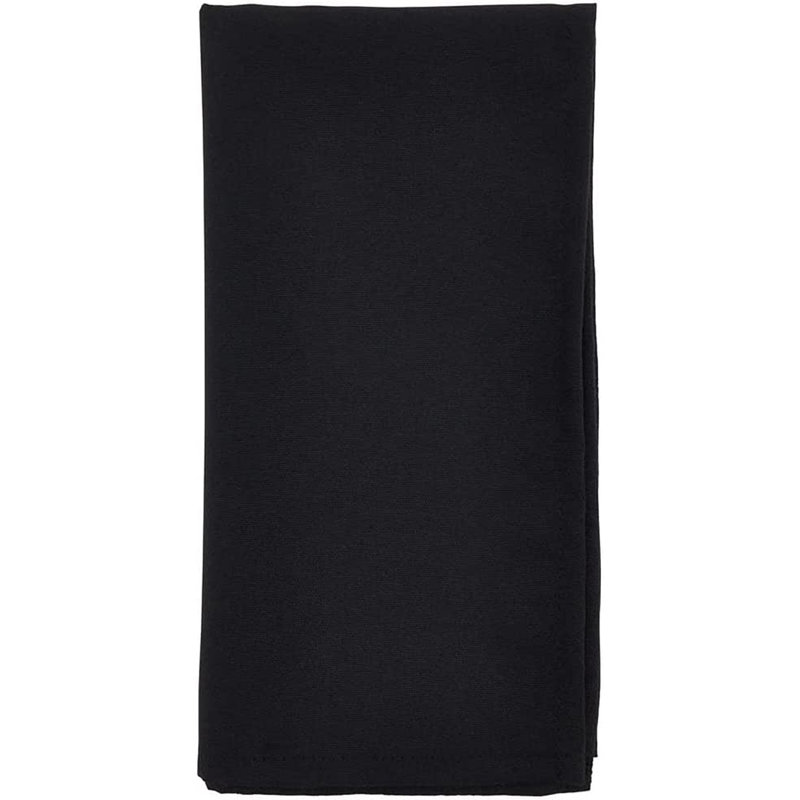 Polyester No Pattern Square Napkin, Black