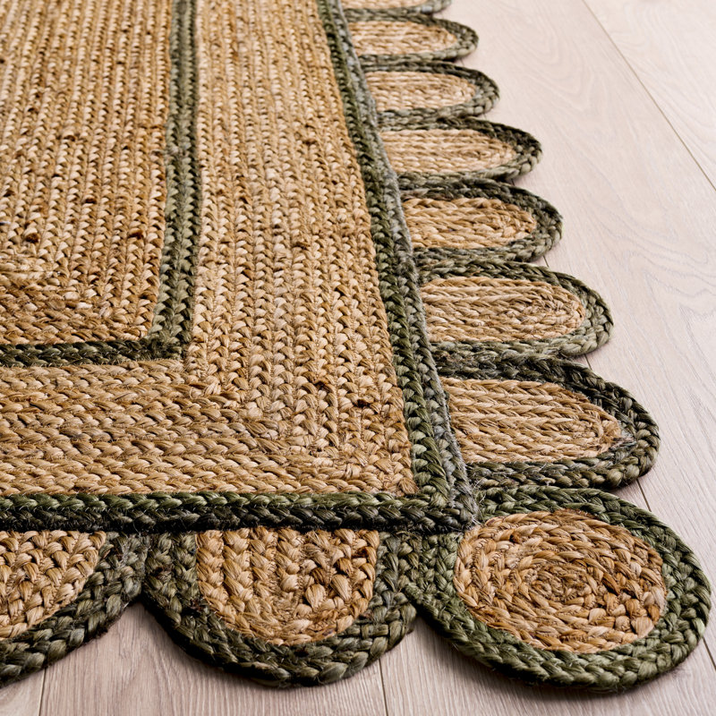 Tapis d'intérieur en jute tissé à la main Natural Fiber, Rectangulaire 3 pi x 5 pi