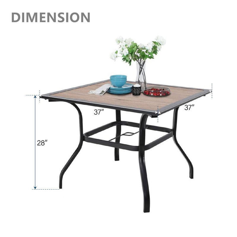 Horwich 4 - Person Patio Dining Set with Square Table