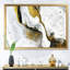 Or et noir sur marbre acrylique blanc - reproduction d'art sur toile-51145708-51145707