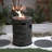High 20 Inch Diameter Outdoor Gas Fireplace, , With Lava Stones And Rainproof Enclosure