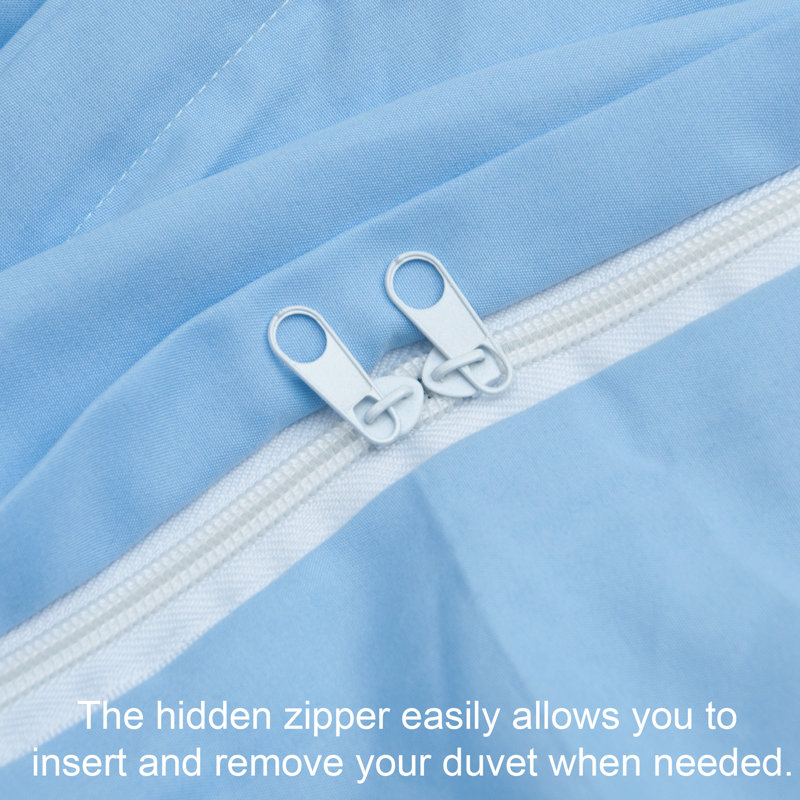 3 Piece Duvet Cover Set, 100% Brushed Microfiber Comforter Set with Ties - NTBAY, Housse simple et 1 taie décorative