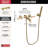 Two Handle Wall Mount Tub Filler Trim with Hand Shower-124954692
