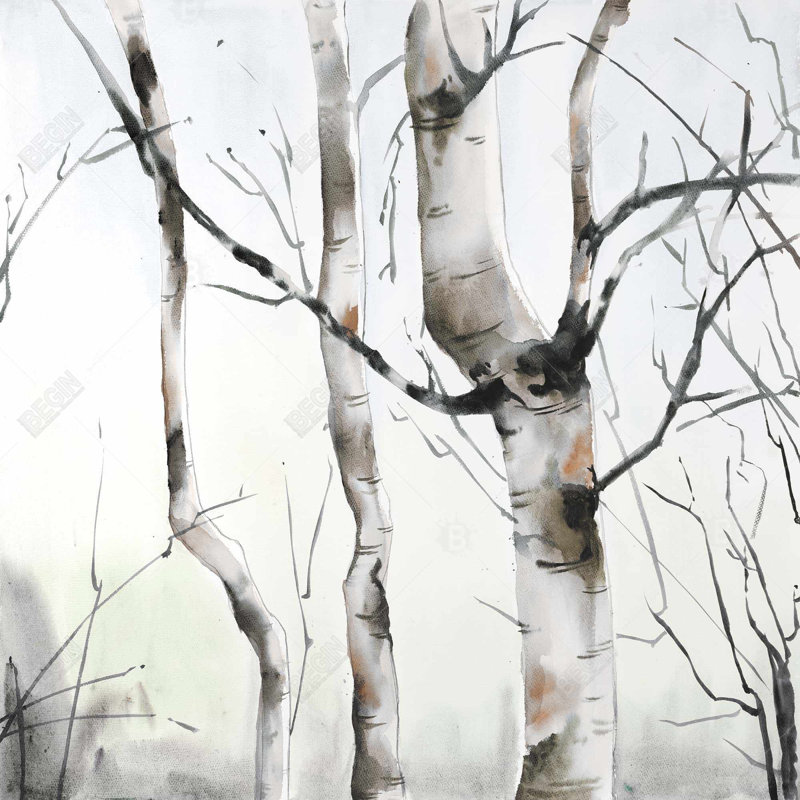 " Three Birches Trees "