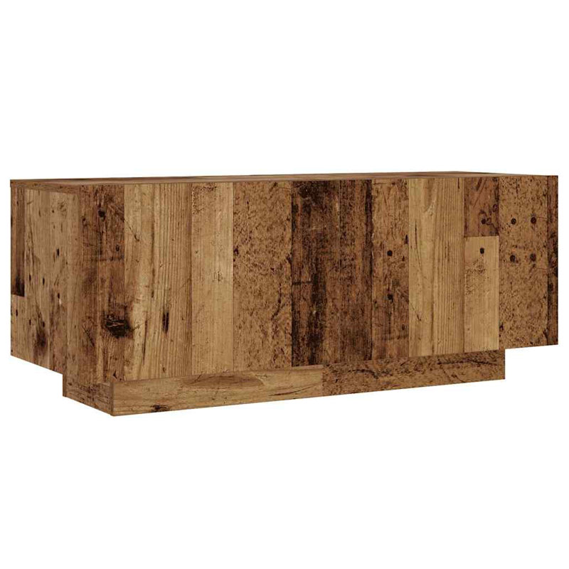 Gillean Particle Board / Chipboard Bedside Table, Old Wood