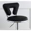 De 2 tabourets réglables modernes - similicuir noir avec hauteur de barre de base, cuir