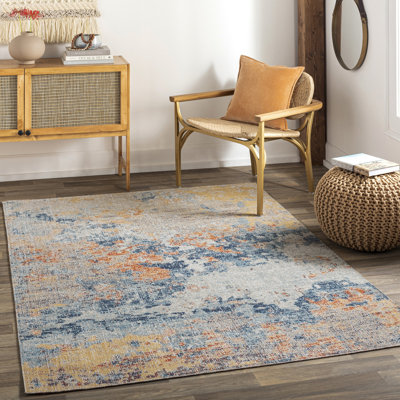 Cebes Modern Boho Burnt Orange Area Rug