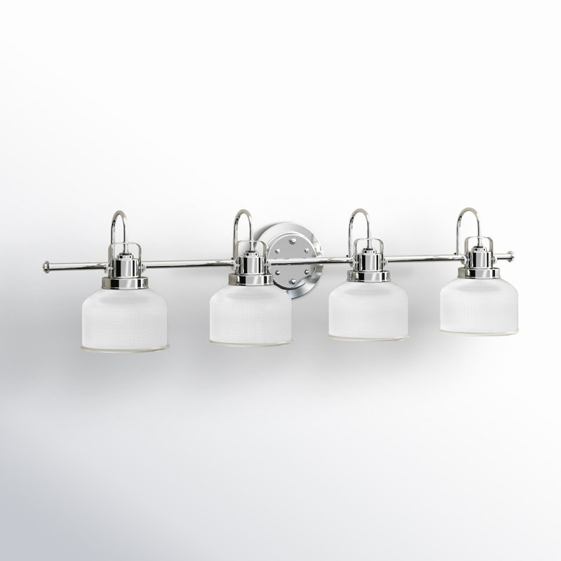 Éclairage de salle de bain à intensité variable 4 lumières Rosser, Chrome poli