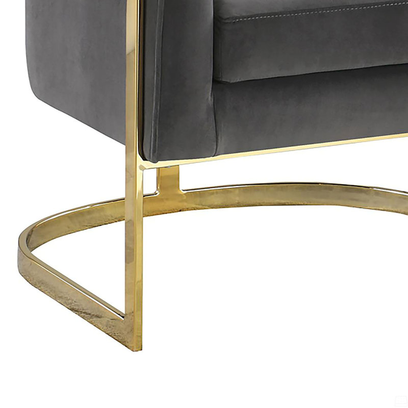 Fauteuil d'appoint touffeté tonneau