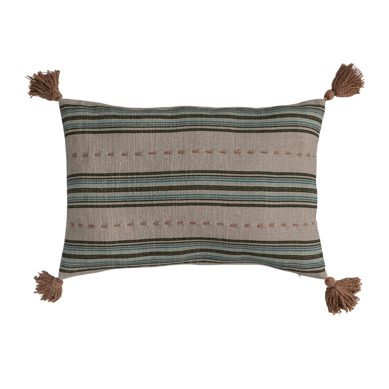  100% Cotton Lumbar Rectangular Pillow Cover & Insert