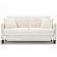 Modern 193cm Teddy 3-Seater Sofa with Square Armrests and Two Throw Pillows-1845632768