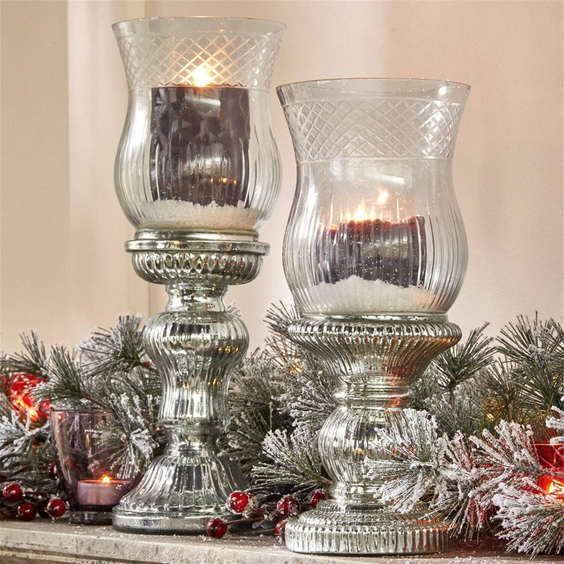 2 Piece Metal Candlestick Set