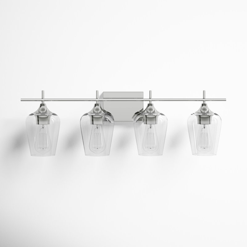 Breena Dimmable Vanity Light in Polished Chrome, Clear, Polished Chrome