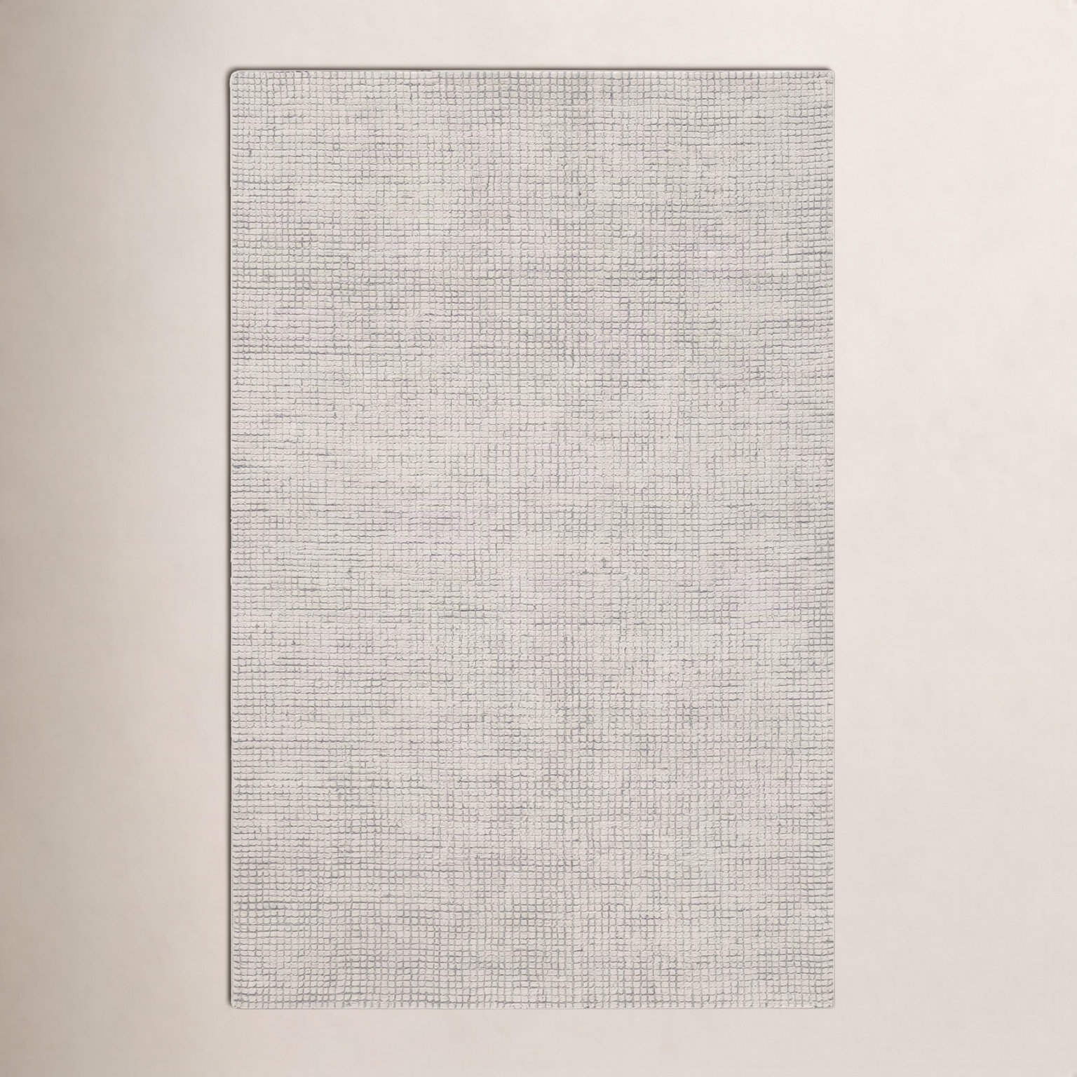 Hand-Tufted Striped Wool Rug, Ivory / Gray, Rectangle 5' x 8'