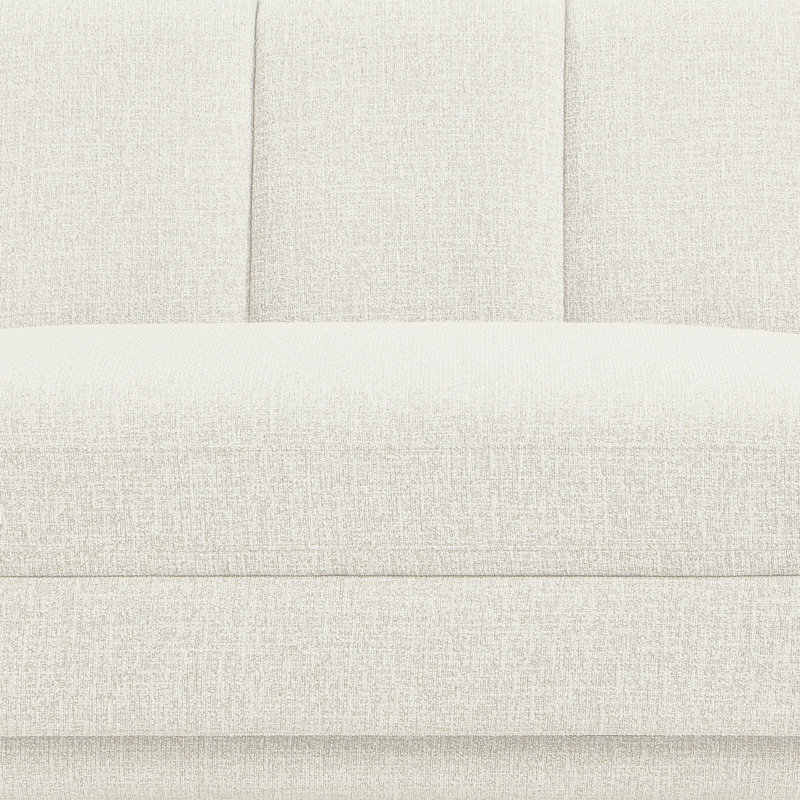Chaise avec accoudoirs gauche en tissu Chiquita, Tissu crème, Orienté à gauche (vu de face)