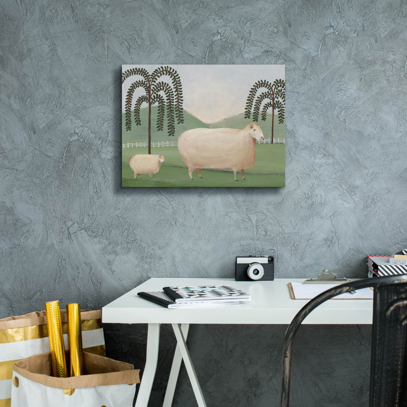 «Folk Farm I» par Regina Moore, H 12 po x l 16 po x P 0,75 po