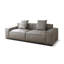 Causeuse-coussin modulable en cuir véritable gris