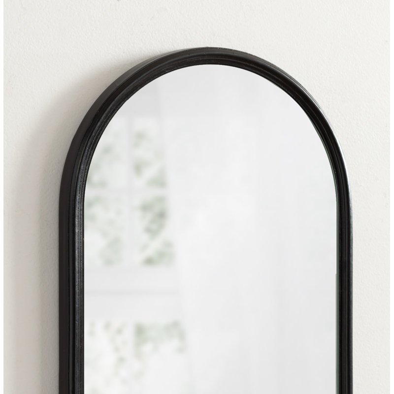 Engineered Wood Mirror, Black