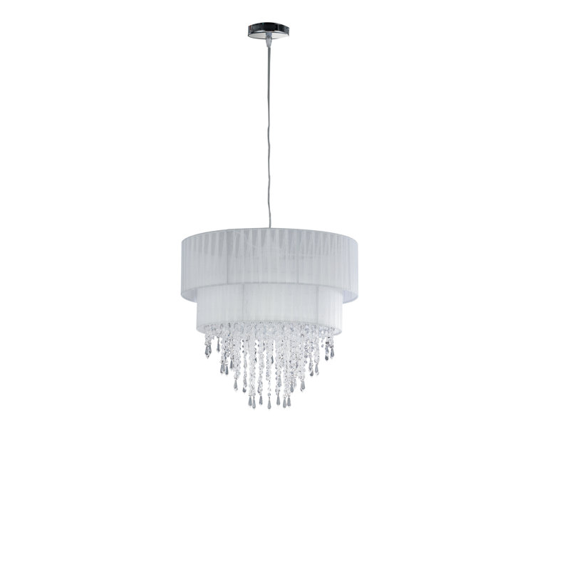 Noelle 1 - Light White Drum Pendant
