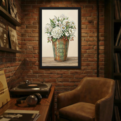 Plants & Flowers Garden Party Floral Arrangement In Rustic Bucket
