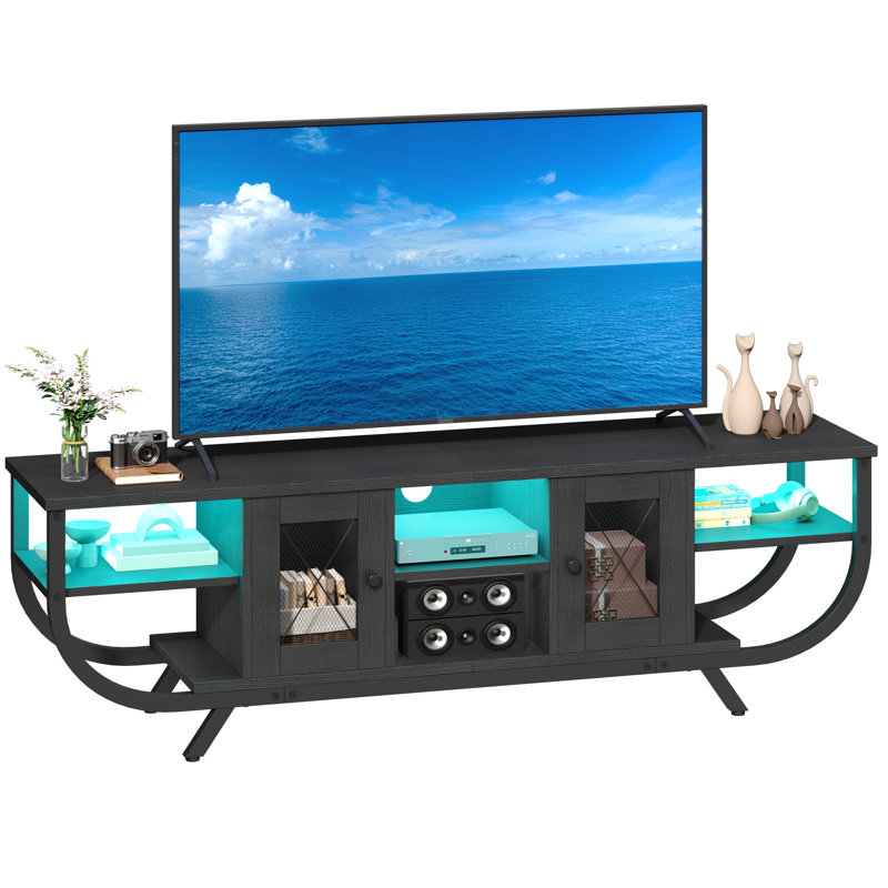 Unfinished TV Stand, Black, 45cm H x 140cm L x 35cm W