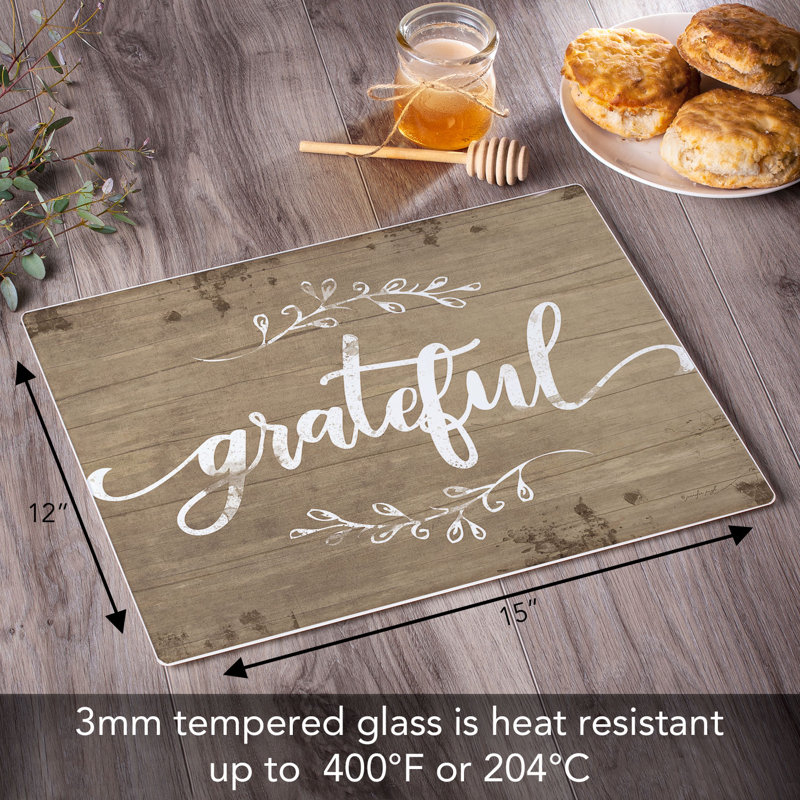 Planche à découper en verre trempé Grateful 12 po x 15 po