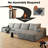 135" Oversized Boneless Couch with Left L Shape Chaise, Modern Modular Sectional Sofa with Deep Seat, No Assembly Required, Cloud Sectional Couch with Corduroy Fabric (Camel, 4S+Left Facing Chaise)-72598999-72598570-67147045