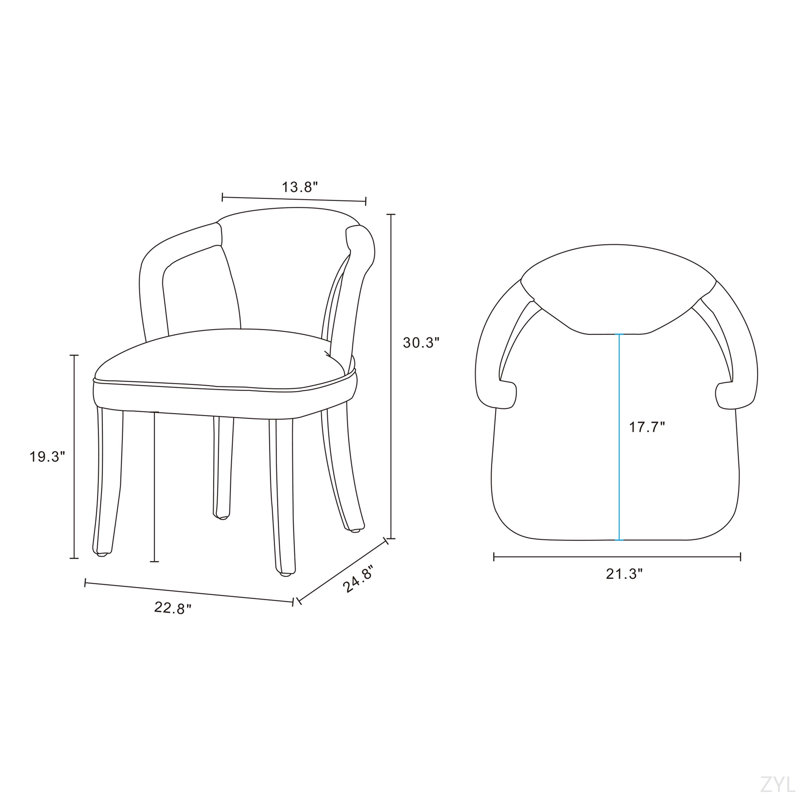 Fauteuil rembourré en tweed