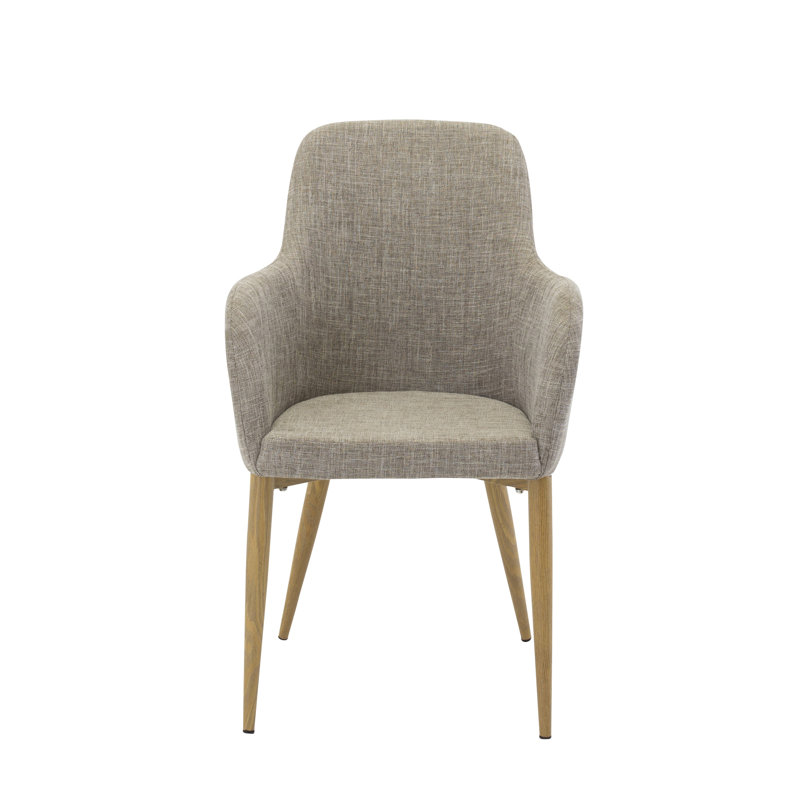 Auxier 45cm H Polyester Blend Upholstered Armchair, Light Grey