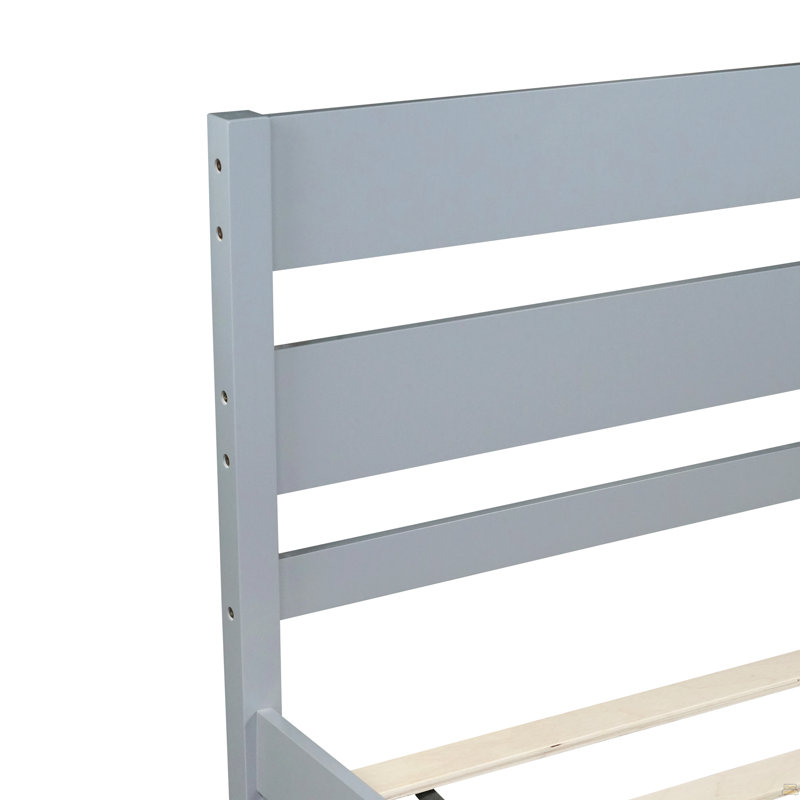 Twin Bed With Headboard And Footboard,Rubber Wood Bed