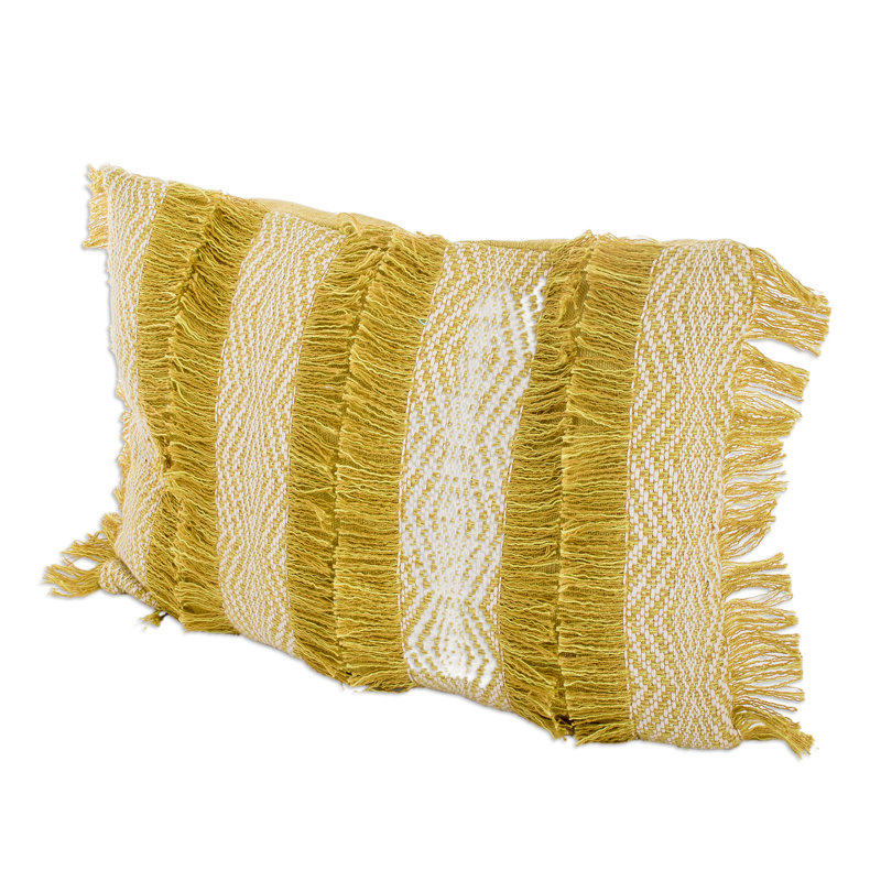 Striped Cotton Throw Pillow