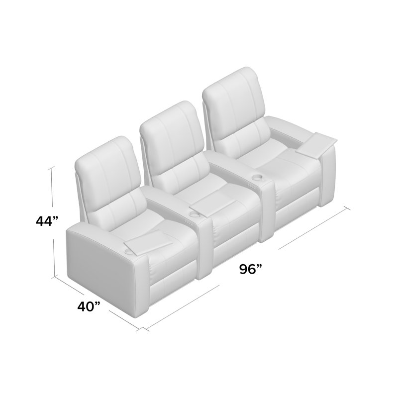 Canapé de cinéma maison Blaze XL900 (rangée de 3), Manuel, Cappucino classique