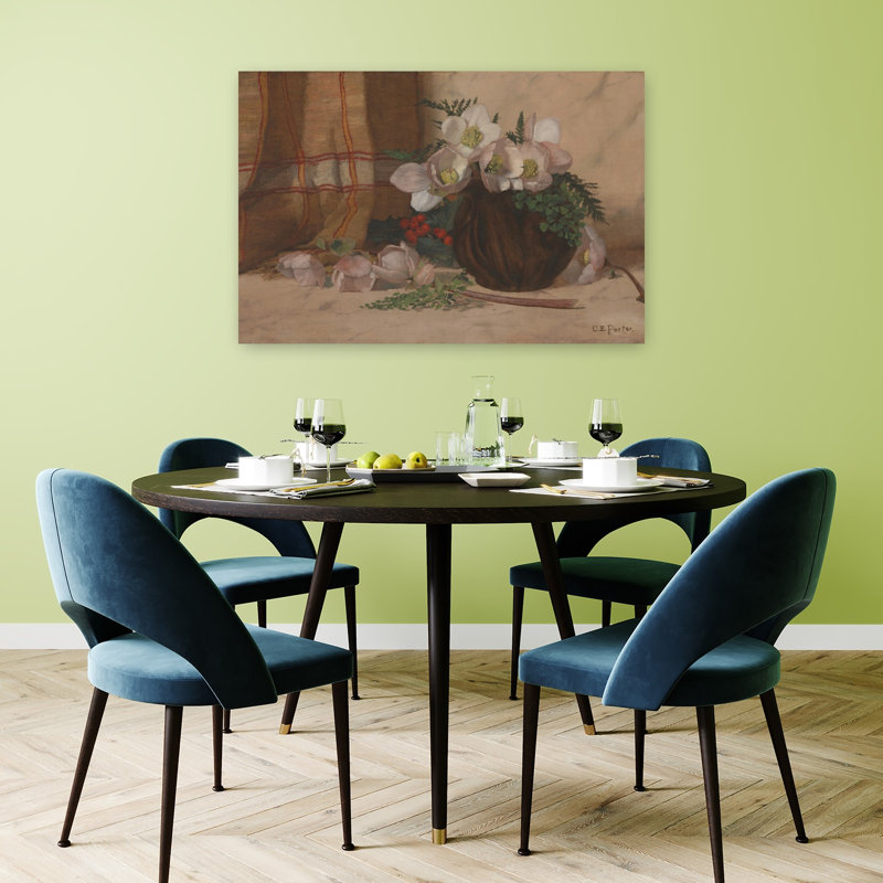 Still Life With Roses, C.1885-87 Abstract Contemporary Rose Flower Fruit Wall Art Print, H 32 po x l 48 po