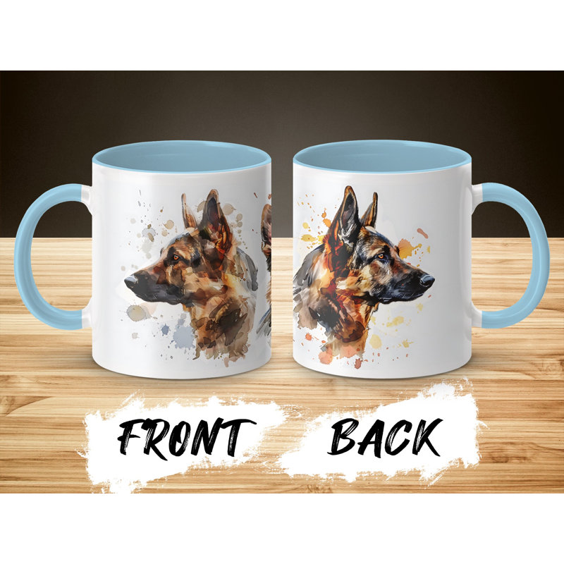 11oz Watercolour Airedale Terrier Design Coffee Mug, 3