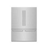 ZLINE Autograph 60 in. Built-In Refrigerator w/ Gray Interior and Polished Gold Helix Handles