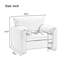 Fauteuil surdimensionné en chenille de style moderne, fauteuil d'appoint, canapé une place, fauteuil lounge, 98 cm de large, pour salon, chambre-646833369