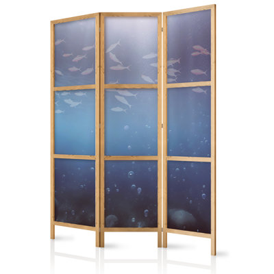 171cm H Solid Wood Folding Room Divider