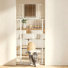 Barrière pour animaux de compagnie extra haute de 140 cm (55,1 po) avec chatière réglable, extension de hauteur de 43 cm (16,9 po) incluse, convient aux ouvertures de 75 à 89 cm (29,5 à 35 po) de large, barrière de sécurité pour animaux de compagnie à fixation par pression