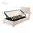 Beige Linen Twin Hydraulic Lift Bed With Hidden Storage