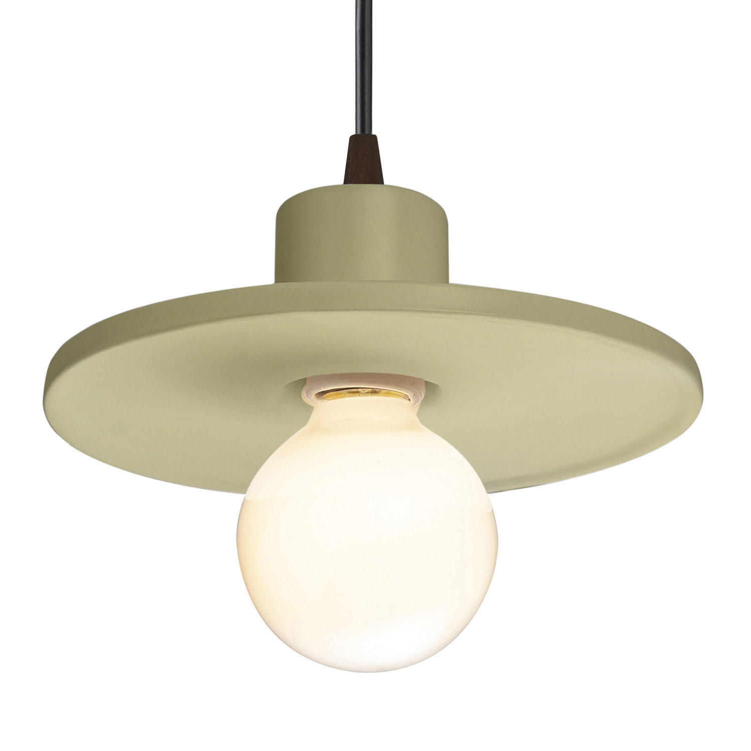 Marlena Single Pendant, Gloss Blush, Dark Bronze