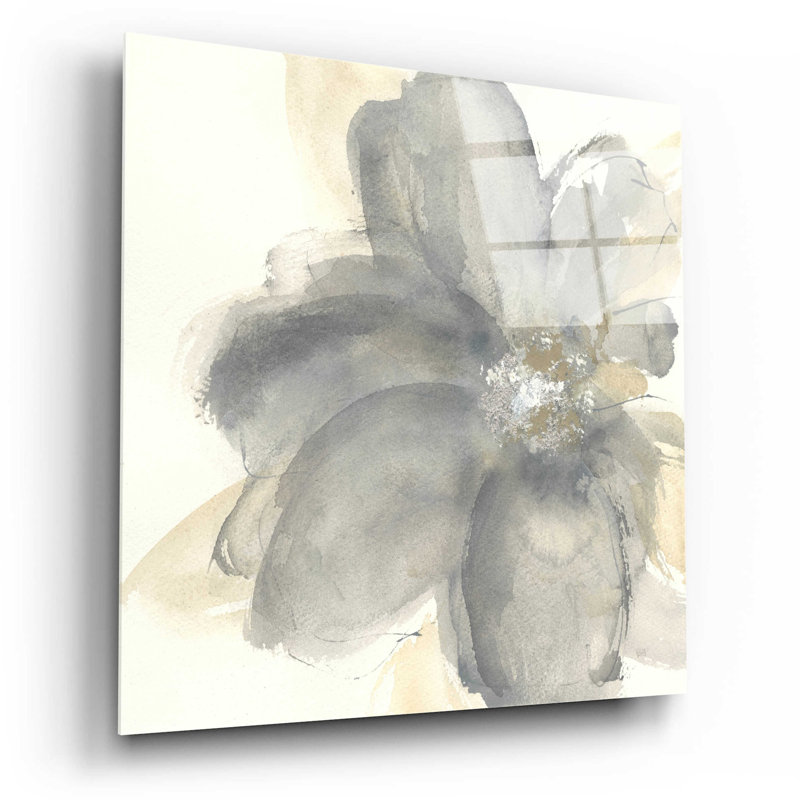 Floral gris I par Chris Paschke - impression sans cadre, H 12 po x l 12 po x P 0,13 po