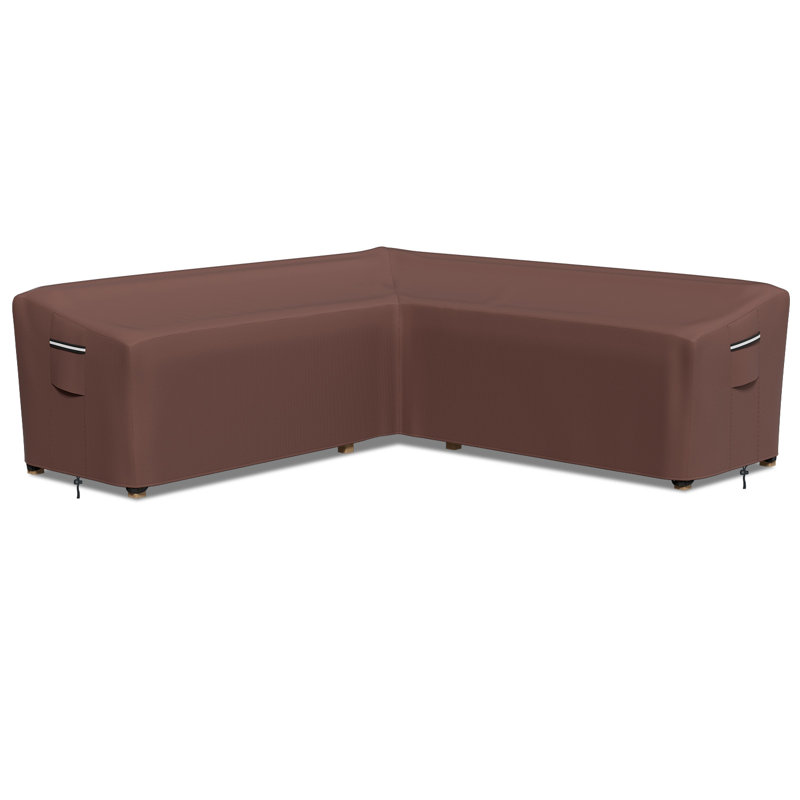 Patio Sectional Sofa Cover, Heavy-duty Waterproof Outdoor V-Shaped Furniture Cover, Easy to Use & Care