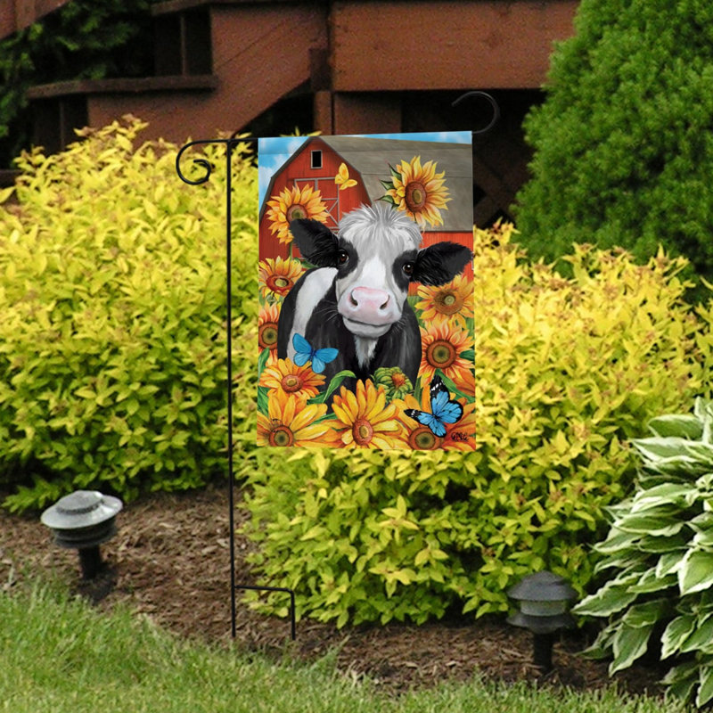 Drapeau de jardin Happy Cow Summer
