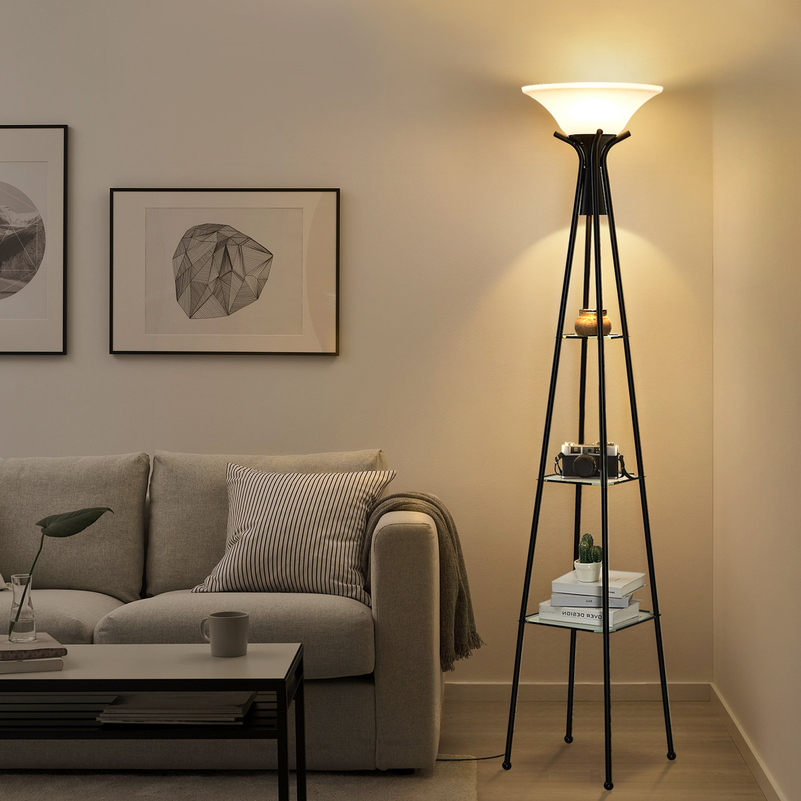 mesa tray table floor lamp