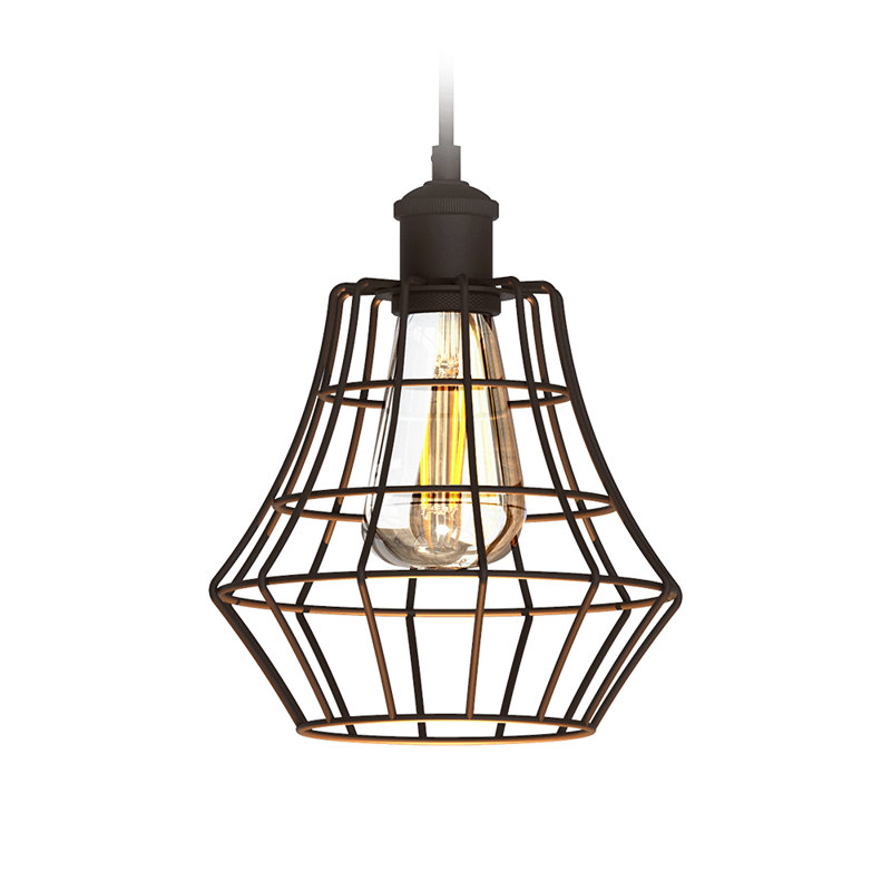 Quietwood 1 - Light Antique Bronze Caged Pendant