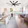 Ikera 72'' Large Windmill Ceiling Fans with Lights and Remote, Quiet Reversible DC Motor, 8 Aluminum Blades, Timer, 6''/12'' Downrods, for Indoor/Covered Outdoor Use